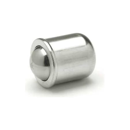 J.W. Winco Short Press-Fit Delrin Ball Plunger - Stainless Steel .236" Diameter G09/NI